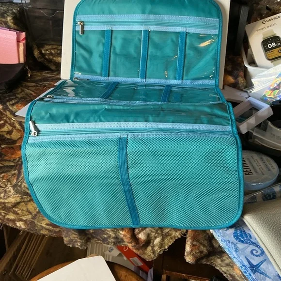 FREEGRACE Hanging Travel Toiletry Organizer Cosmetic Bag Blue - Picture 8 of 8